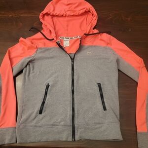 PINK Victoria's Secret Coral and Gray Kids Jacket